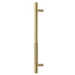 M Marcus Heritage Brass Door Pull Handle Bar Knurled Design 457mm length